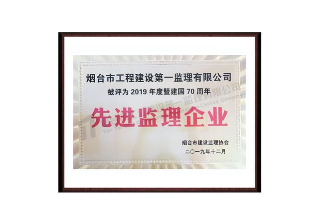 2019年先進監(jiān)理企業(yè)